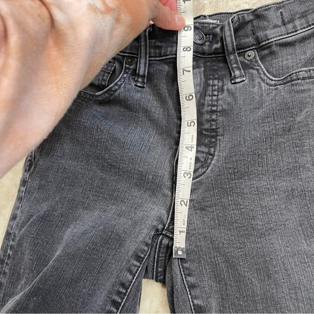 Madewell 9" High Rise Skinny Jeans Women's Size 24 Stretch Denim Dark Wash Black - Picture 11 of 13